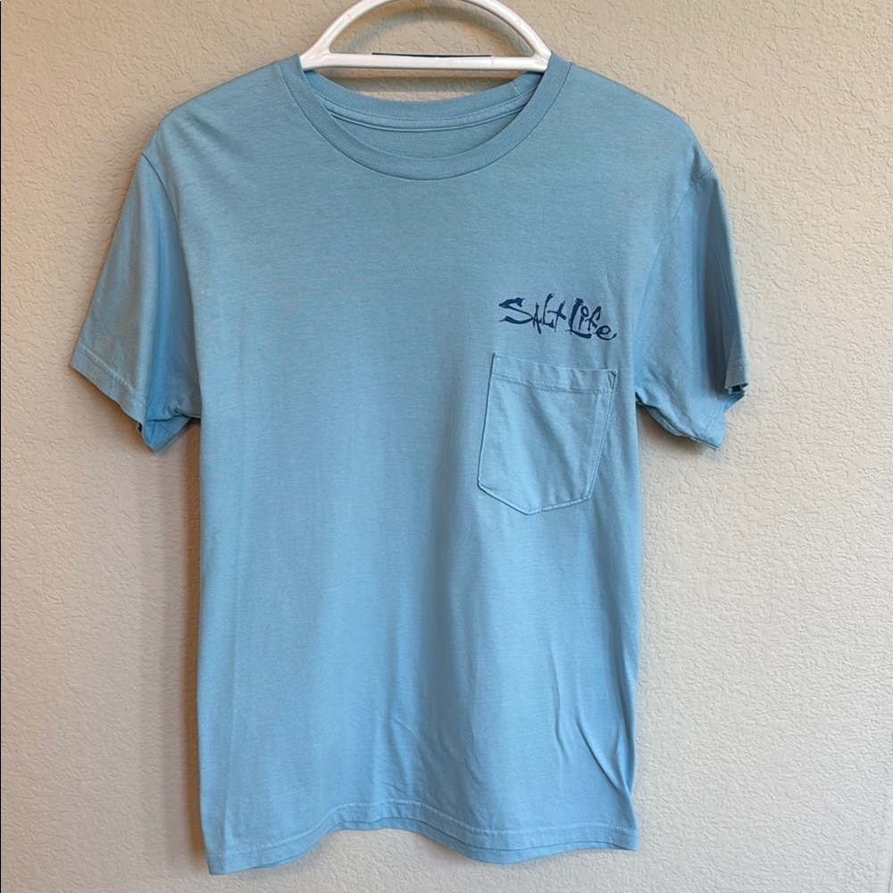 Salt Life Men's Light Blue Short Sleeve Tee